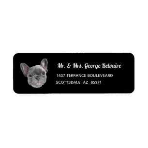 French Bulldog Puppy Return Address Label