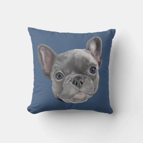 French Bulldog Puppy Throw Pillow