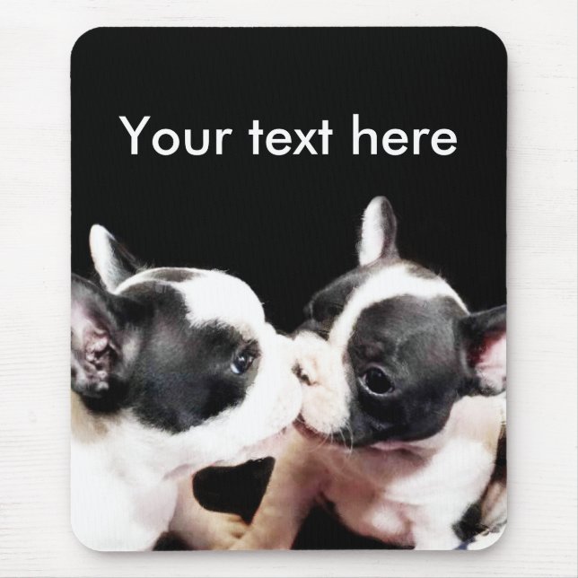 French bulldog pups mousepad (Front)
