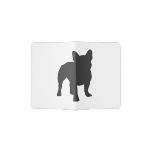 French Bulldog purebred dog silhouette Passport Holder
