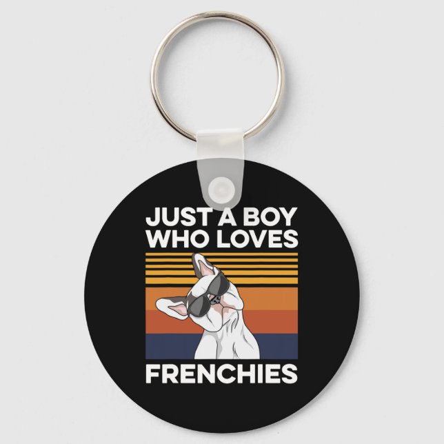 French Bulldog Quote For Your Frenchie Husband  Keychain (Front)