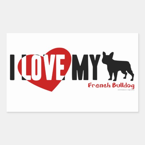 French Bulldog Rectangular Sticker