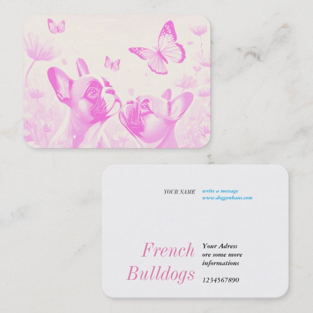 French Bulldog red Business Card (Front/Back)