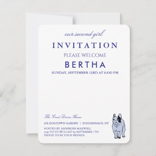 French Bulldog red Invitation