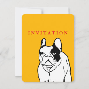 French Bulldog red Invitation