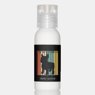 French Bulldog Retro 1970s Dog Silhouette Frenchie Hand Lotion