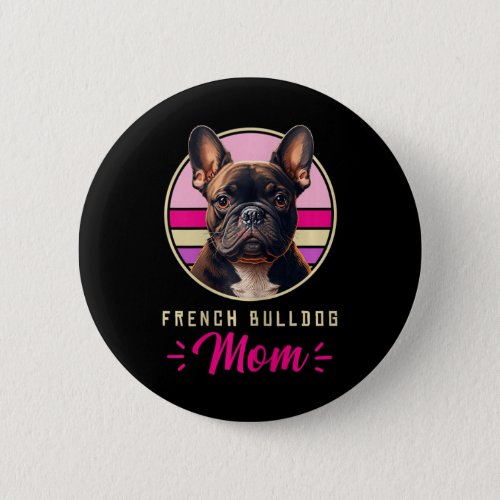 French Bulldog Retro Outfits Clothes Frenchie Dog  Button