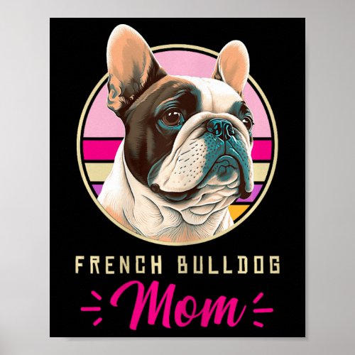 French Bulldog Retro Outfits Clothes Frenchie Dog  Poster