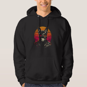 French Bulldog Retro Sunset - Vintage Bulldog Bree Hoodie