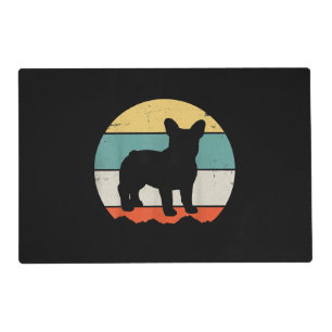 French Bulldog Retro Vintage Gifts For Dog Dad Mom Placemat