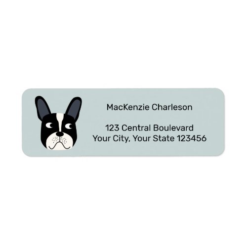 French Bulldog Return Address Label