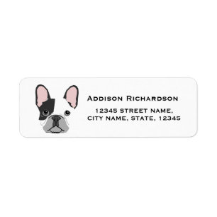 Outlets Labels: 100 Custom French Bulldog OVAL Return Address labels 3