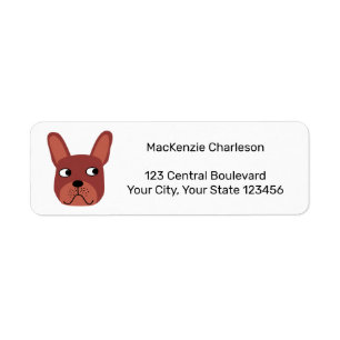 French Bulldog Return Address Label