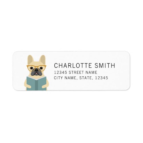 French Bulldog Return Address Label