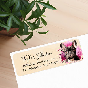 French Bulldog Return Address Label