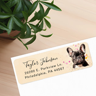 French Bulldog Return Address Label