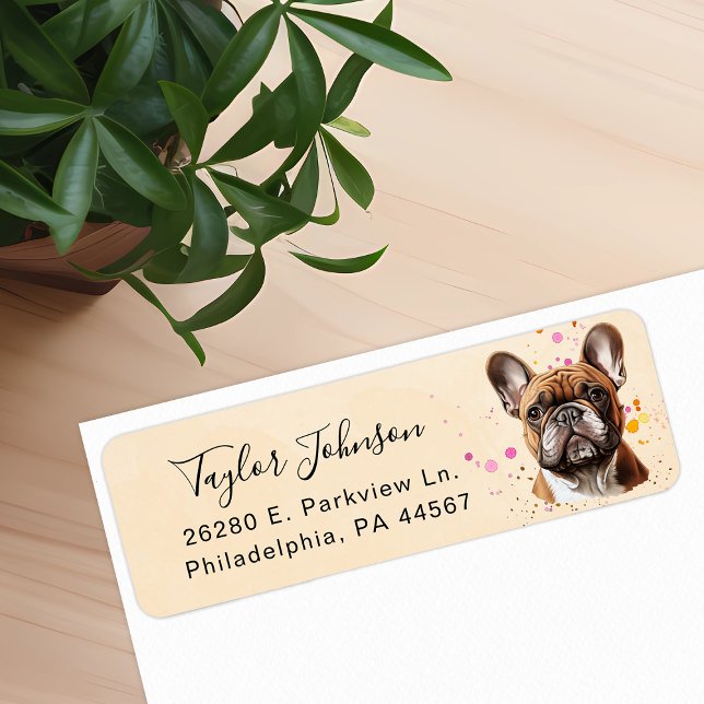 French Bulldog Return Address Label (Creator Uploaded)