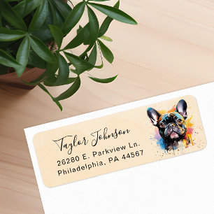 French Bulldog Return Address Label