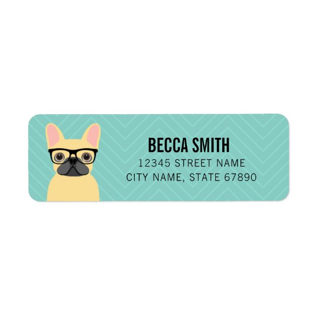 French Bulldog Return Address Label (Front)