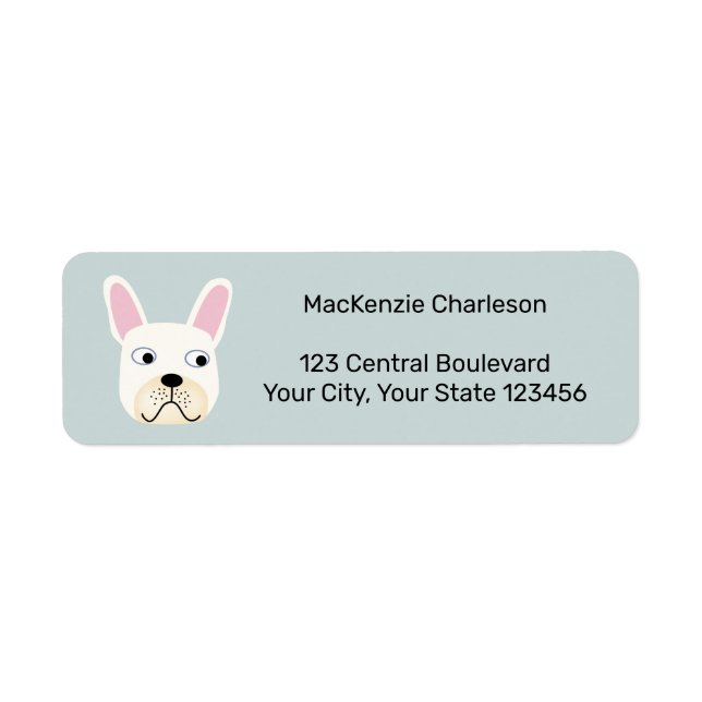French Bulldog Return Address Label (Front)