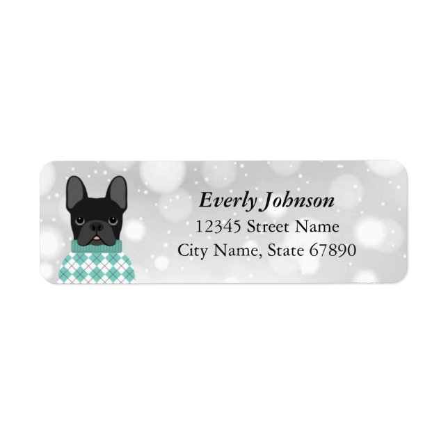 French Bulldog Return Address Labels (Front)