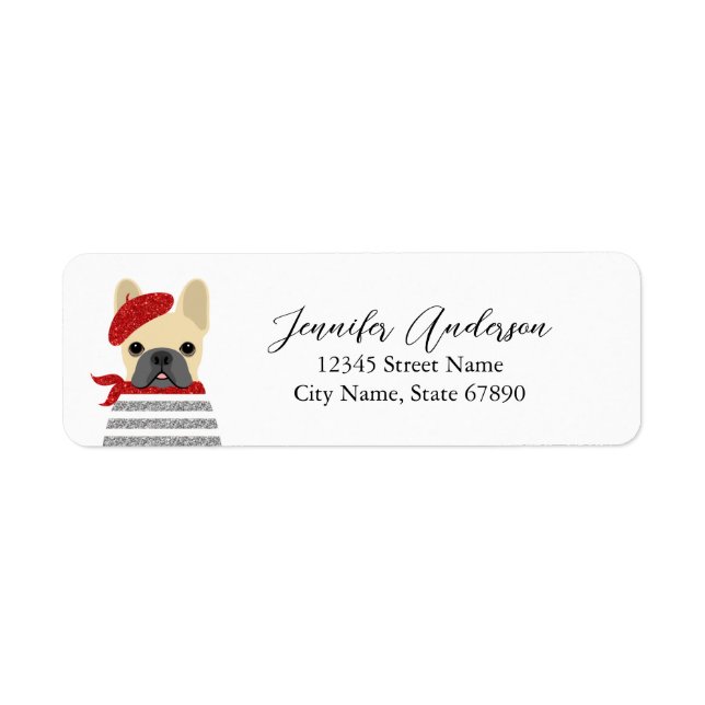 French Bulldog Return Address Labels (Front)
