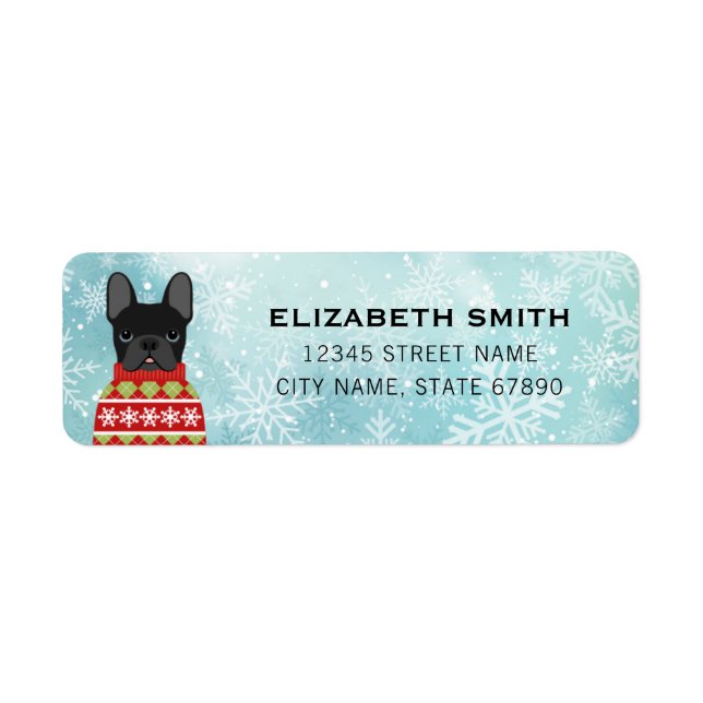 French Bulldog Return Address Labels (Front)