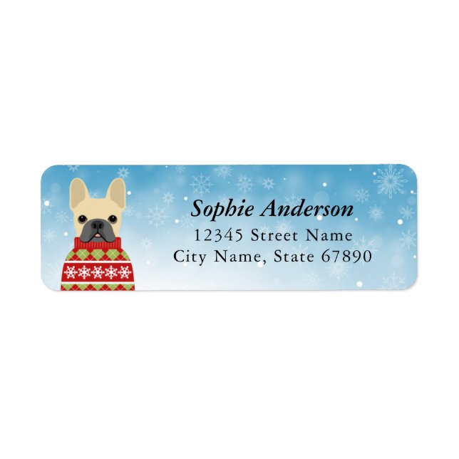 French Bulldog Return Address Labels (Front)