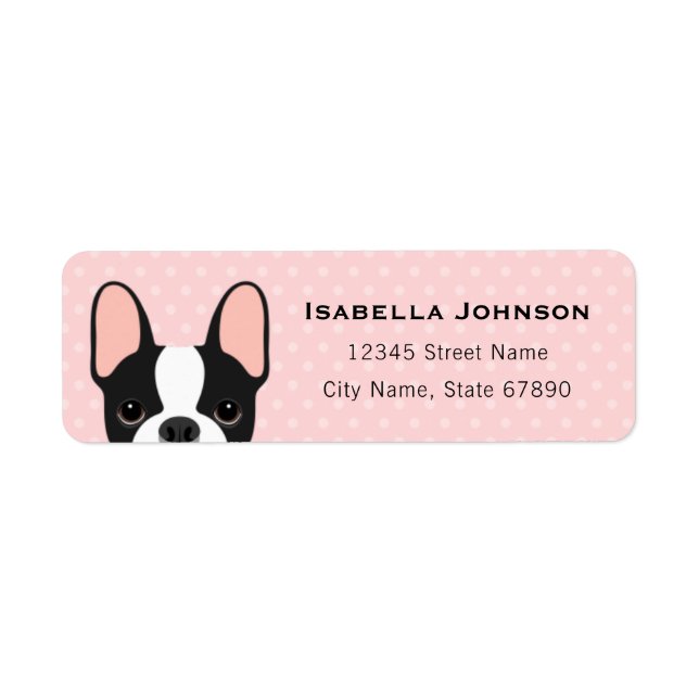 French Bulldog Return Address Labels (Front)