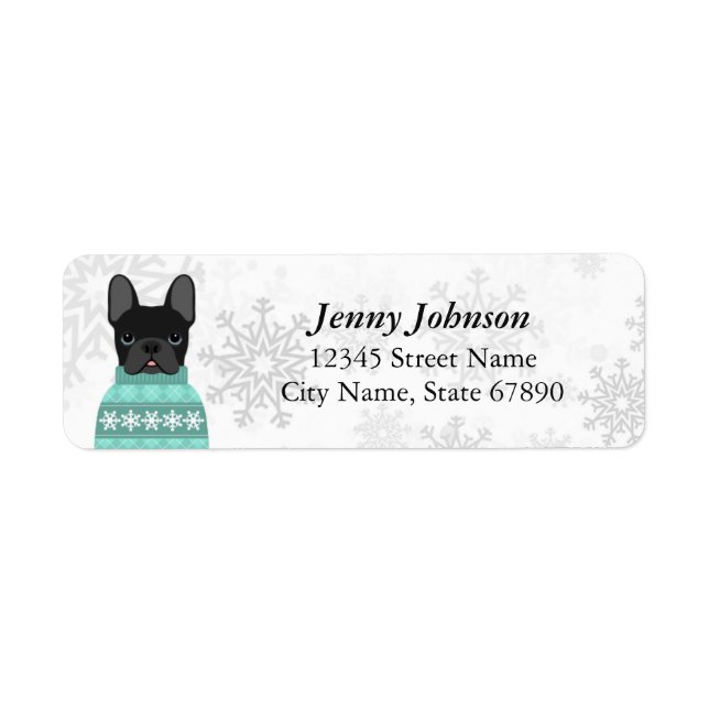 French Bulldog Return Address Labels (Front)