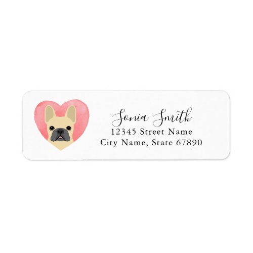 French Bulldog Return Address Labels