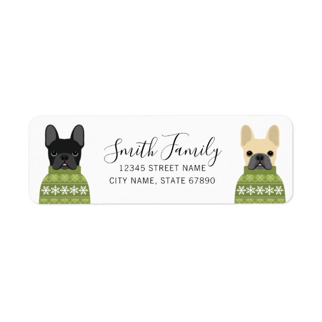 French Bulldog Return Address Labels (Front)