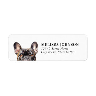 French Bulldog Return Address Labels