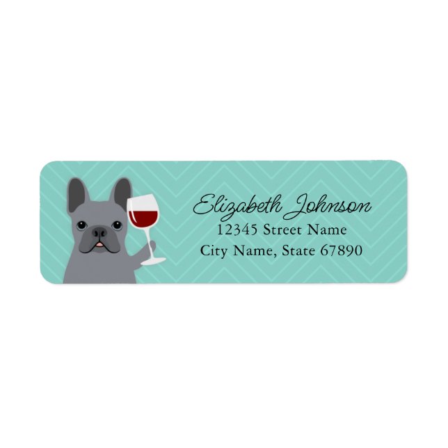 French Bulldog Return Address Labels (Front)