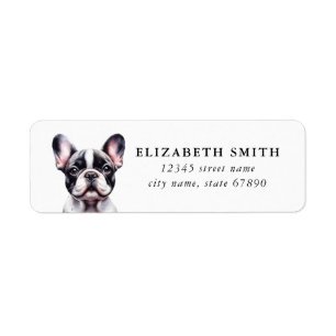 French Bulldog Return Address Labels