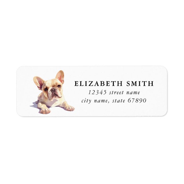 French Bulldog Return Address Labels (Front)