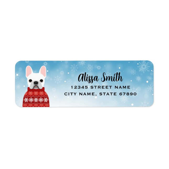 French Bulldog Return Address Labels (Front)