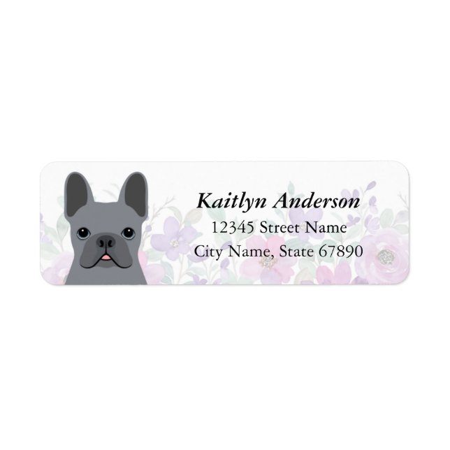 French Bulldog Return Address Labels (Front)