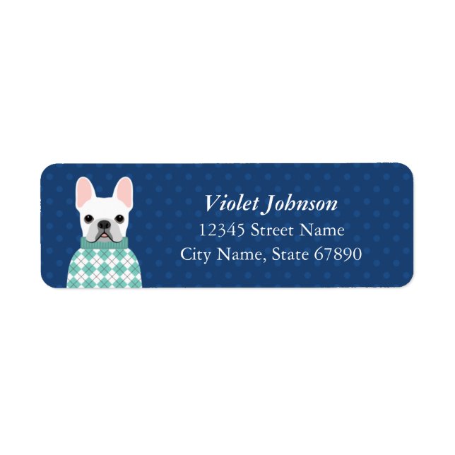 French Bulldog Return Address Labels (Front)