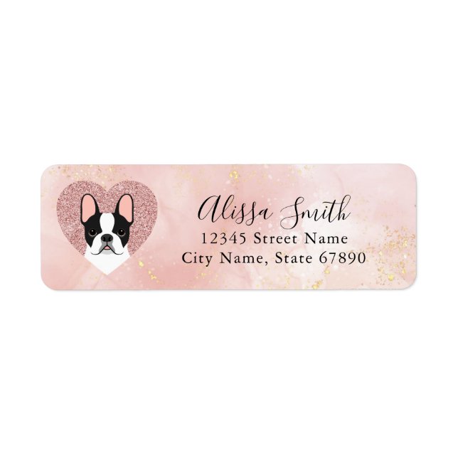 French Bulldog Return Address Labels (Front)