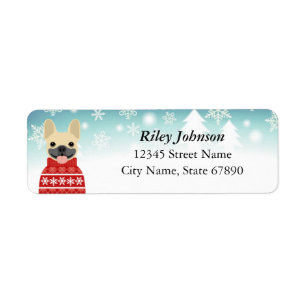 French Bulldog Return Address Labels