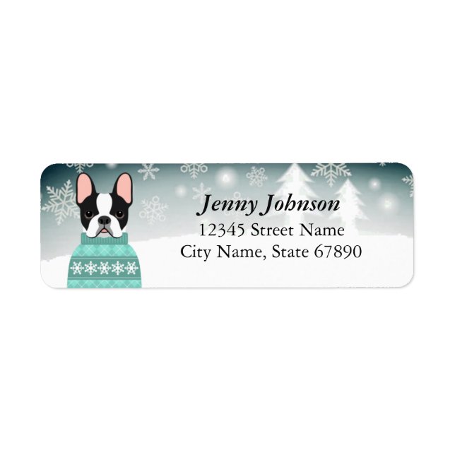 French Bulldog Return Address Labels (Front)