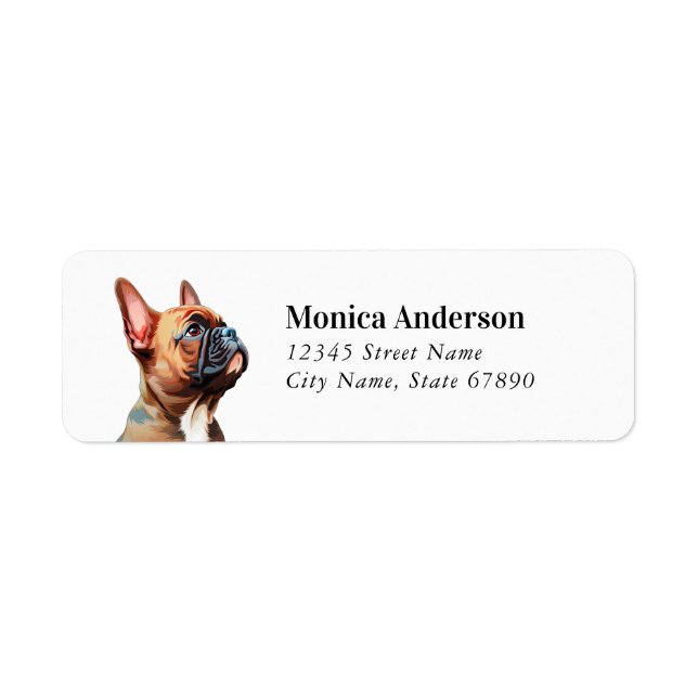 French Bulldog Return Address Labels (Front)