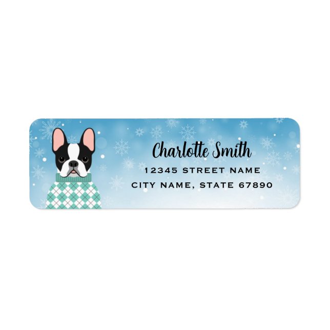 French Bulldog Return Address Labels (Front)