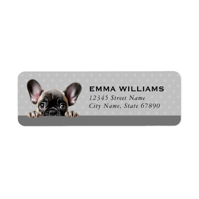 French Bulldog Return Address Labels (Front)