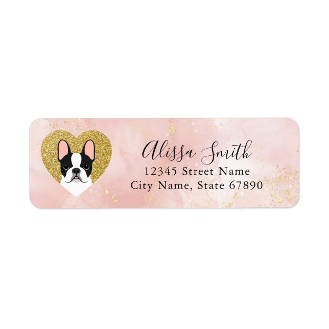 French Bulldog Return Address Labels (Front)