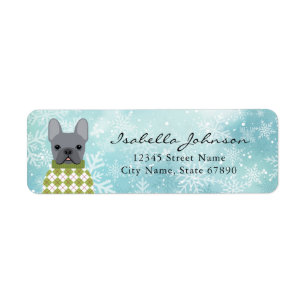 French Bulldog Return Address Labels