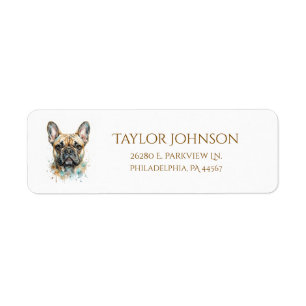 french bulldog return address labels pet