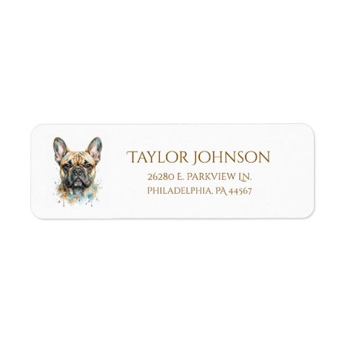 french bulldog return address labels pet