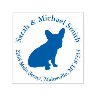 French Bulldog Return Address Stamp